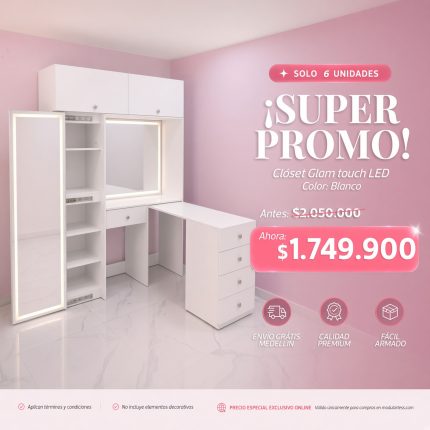 Closet Glam touch LED