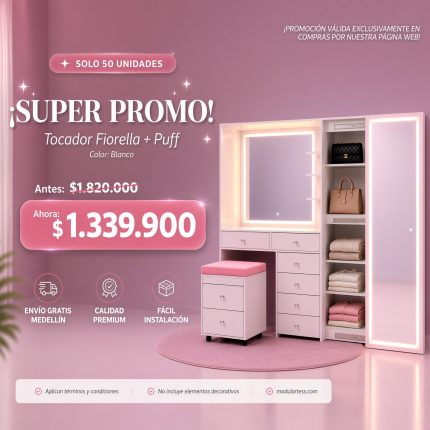 PROMO: Tocador Fiorella Touch LED
